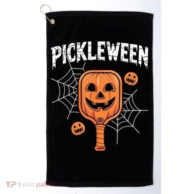 Funny Pickleween Halloween Pickleball Players Gift Golf Towel