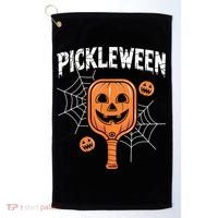 Funny Pickleween Halloween Pickleball Players Gift Golf Towel thumb 0