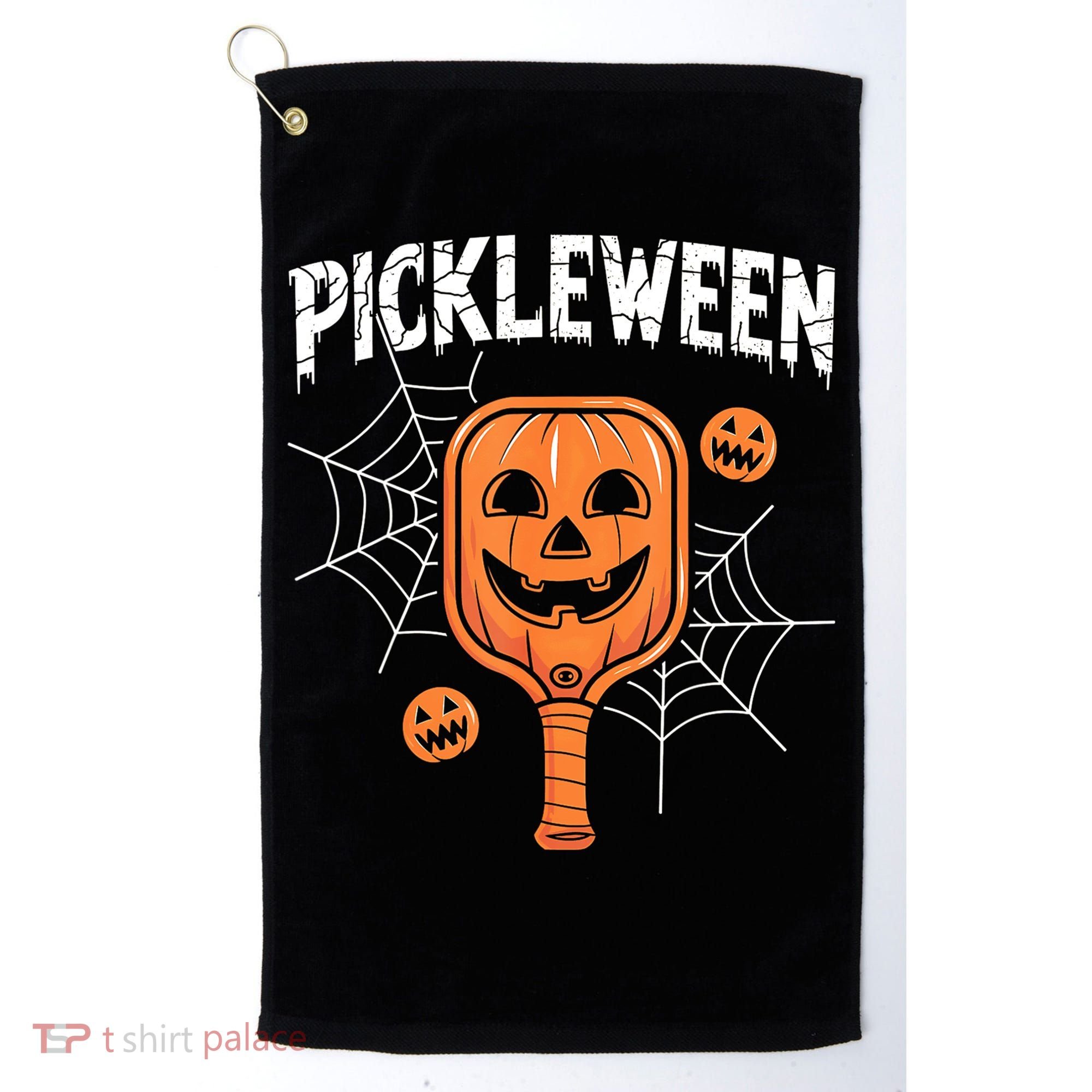 Funny Pickleween Halloween Pickleball Players Gift Golf Towel