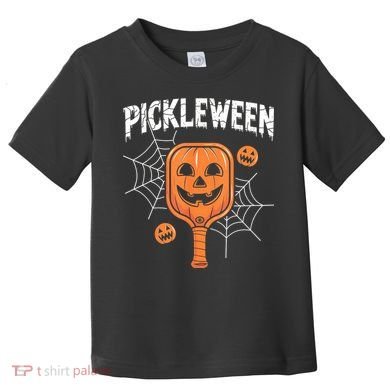 Funny Pickleween Halloween Pickleball Players Gift Toddler T-Shirt