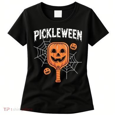 Funny Pickleween Halloween Pickleball Players Gift Women's T-Shirt