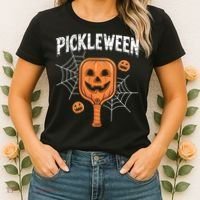 Funny Pickleween Halloween Pickleball Players Gift Women's T-Shirt thumb 2