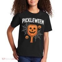 Funny Pickleween Halloween Pickleball Players Gift Kids T-Shirt thumb 2