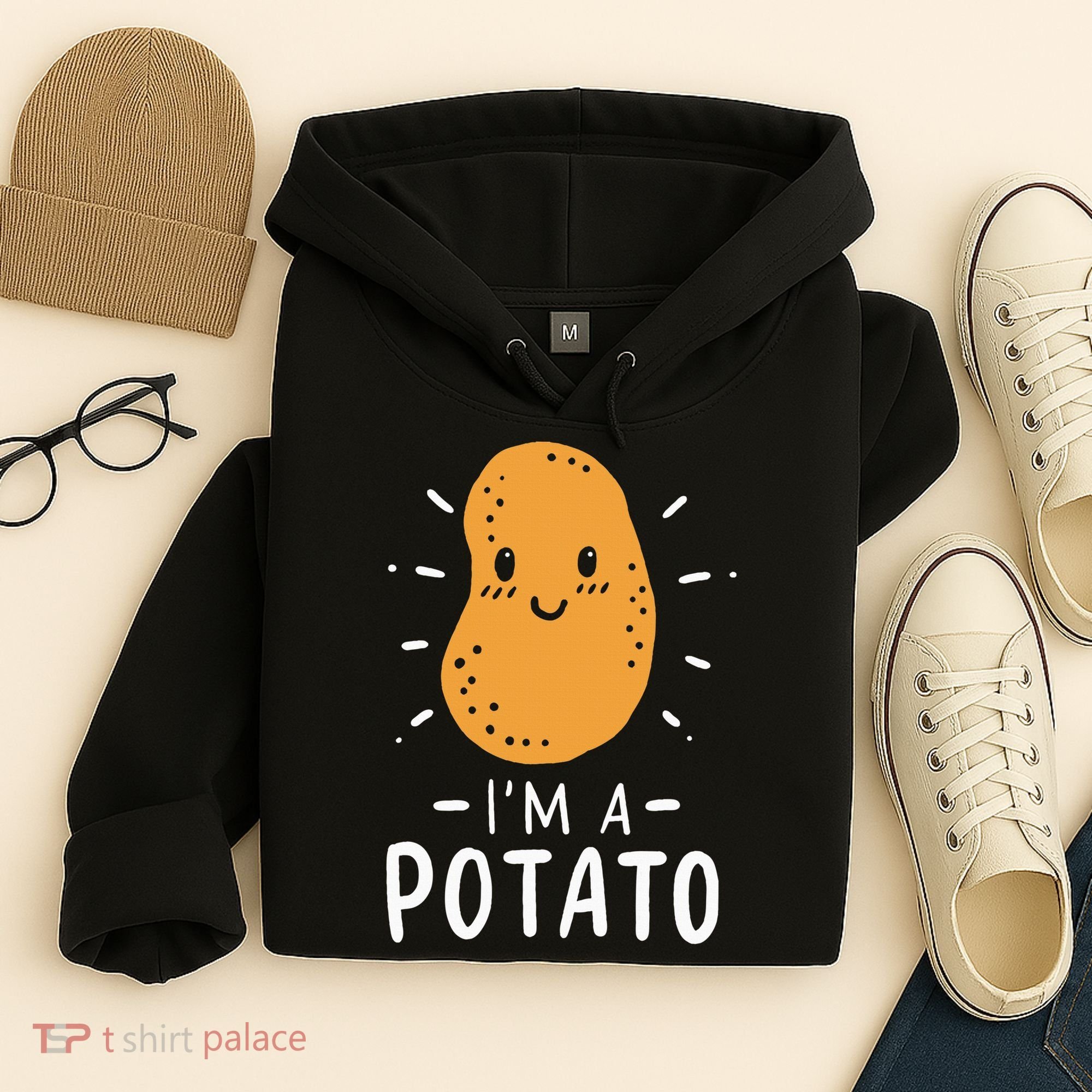 Funny Potato Halloween Costume Cute and Vegan Friendly Hoodie