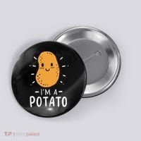 Funny Potato Halloween Costume Cute and Vegan Friendly Button thumb 0