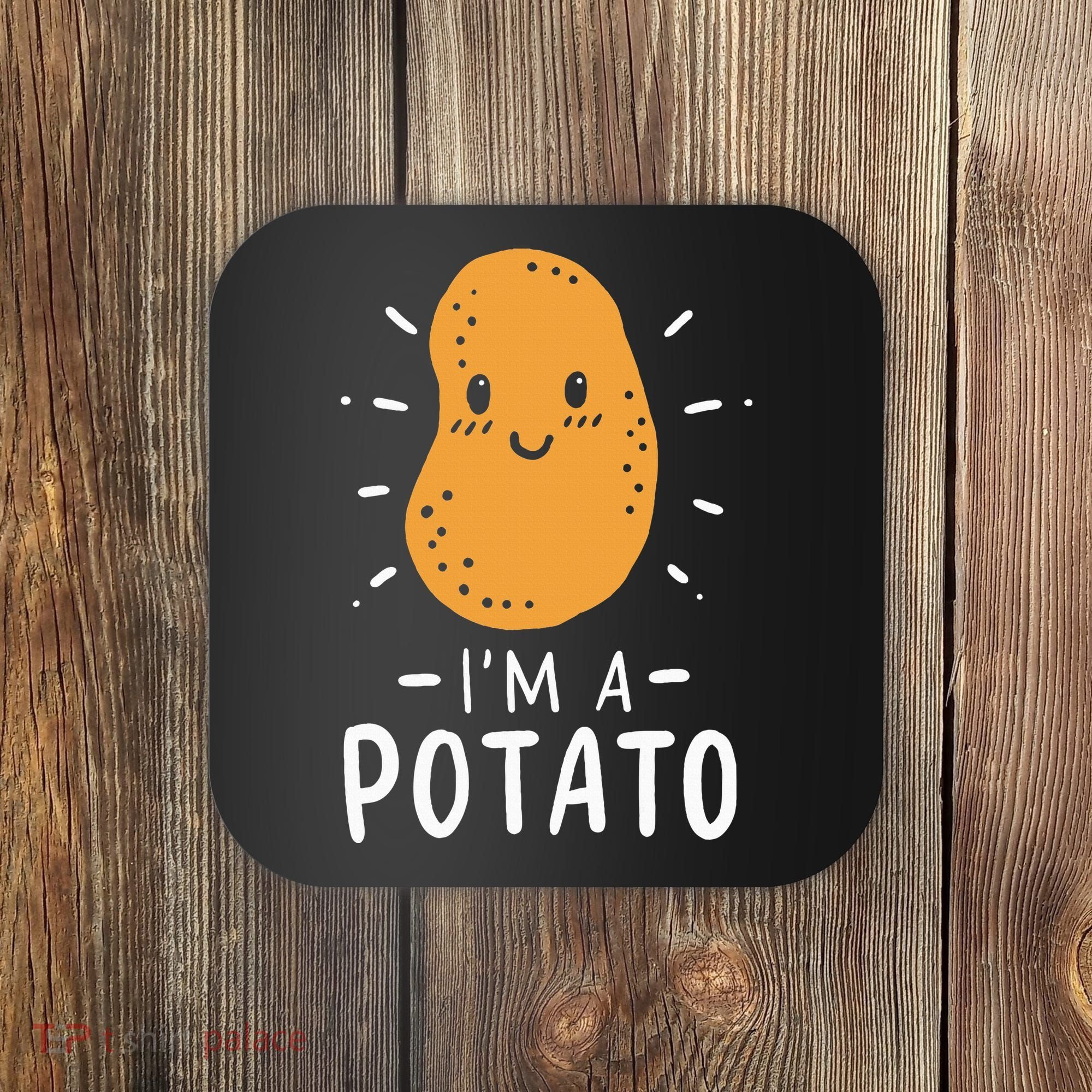 Funny Potato Halloween Costume Cute and Vegan Friendly Coaster