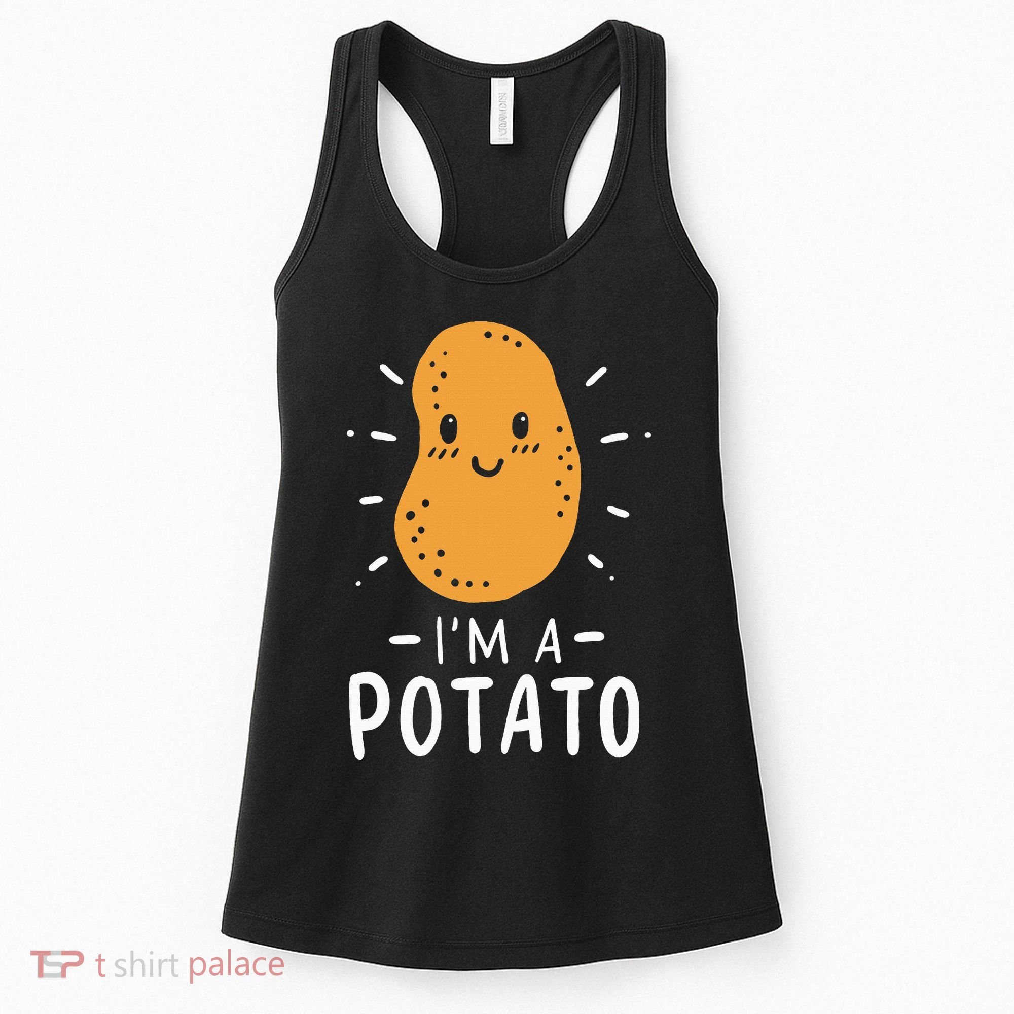 Funny Potato Halloween Costume Cute and Vegan Friendly Women's Tank Top