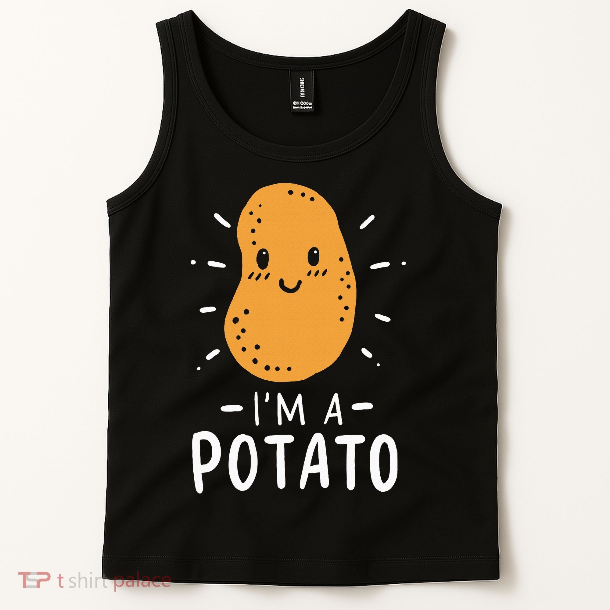 Funny Potato Halloween Costume Cute and Vegan Friendly Tank Top