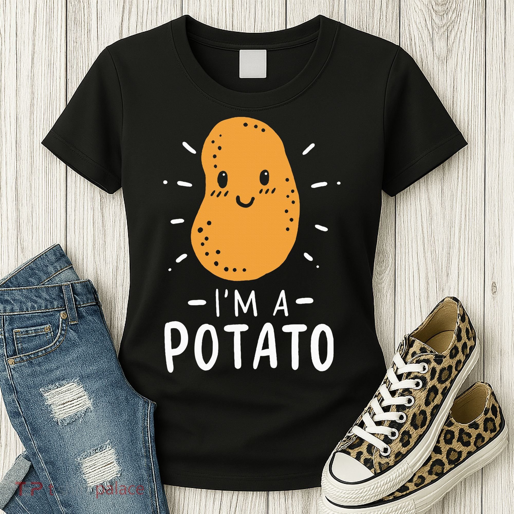 Funny Potato Halloween Costume Cute and Vegan Friendly Women's T-Shirt