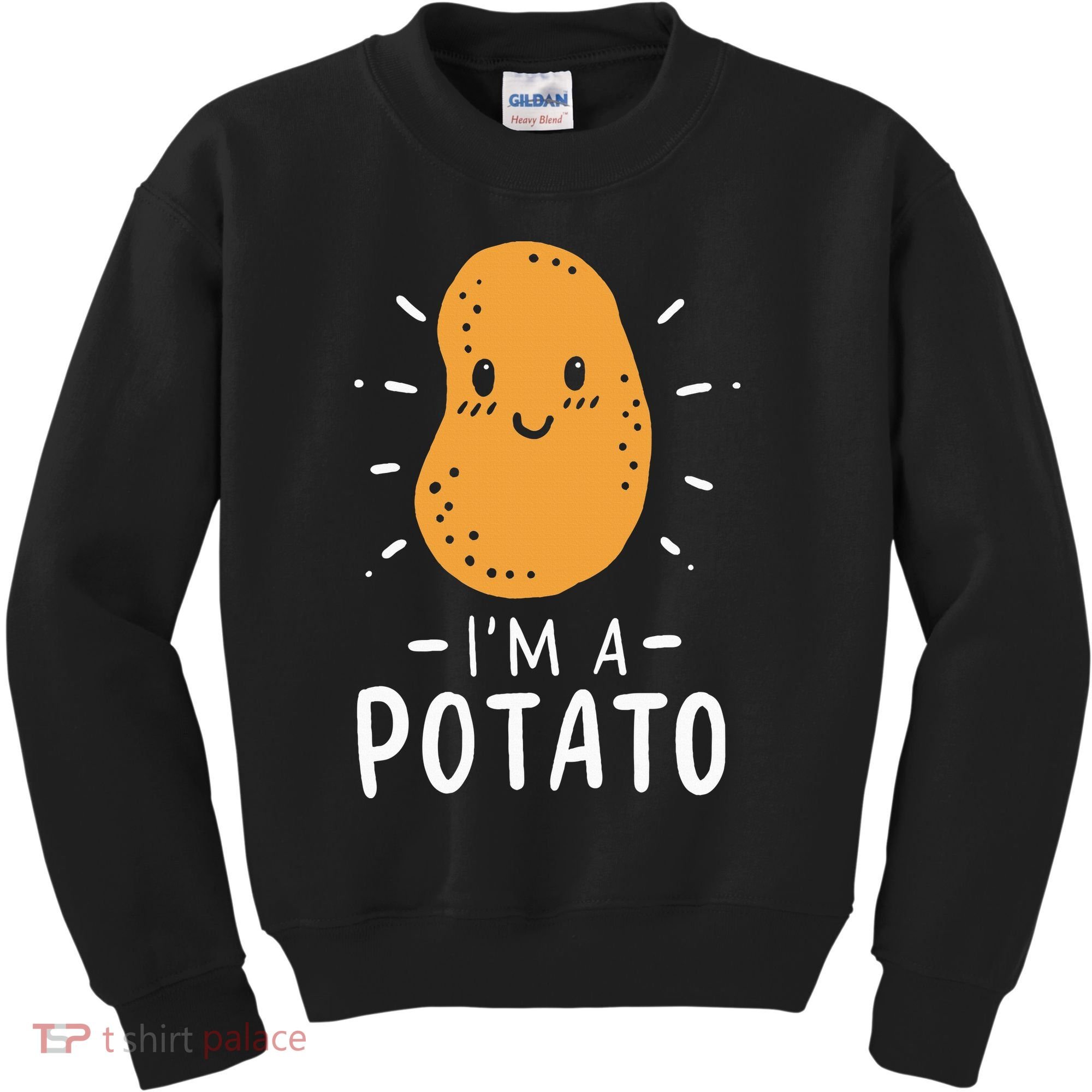 Funny Potato Halloween Costume Cute and Vegan Friendly Kids Sweatshirt