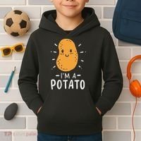 Funny Potato Halloween Costume Cute and Vegan Friendly Kids Hoodie thumb 2