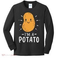 Funny Potato Halloween Costume Cute and Vegan Friendly Kids Long Sleeve Shirt thumb 0