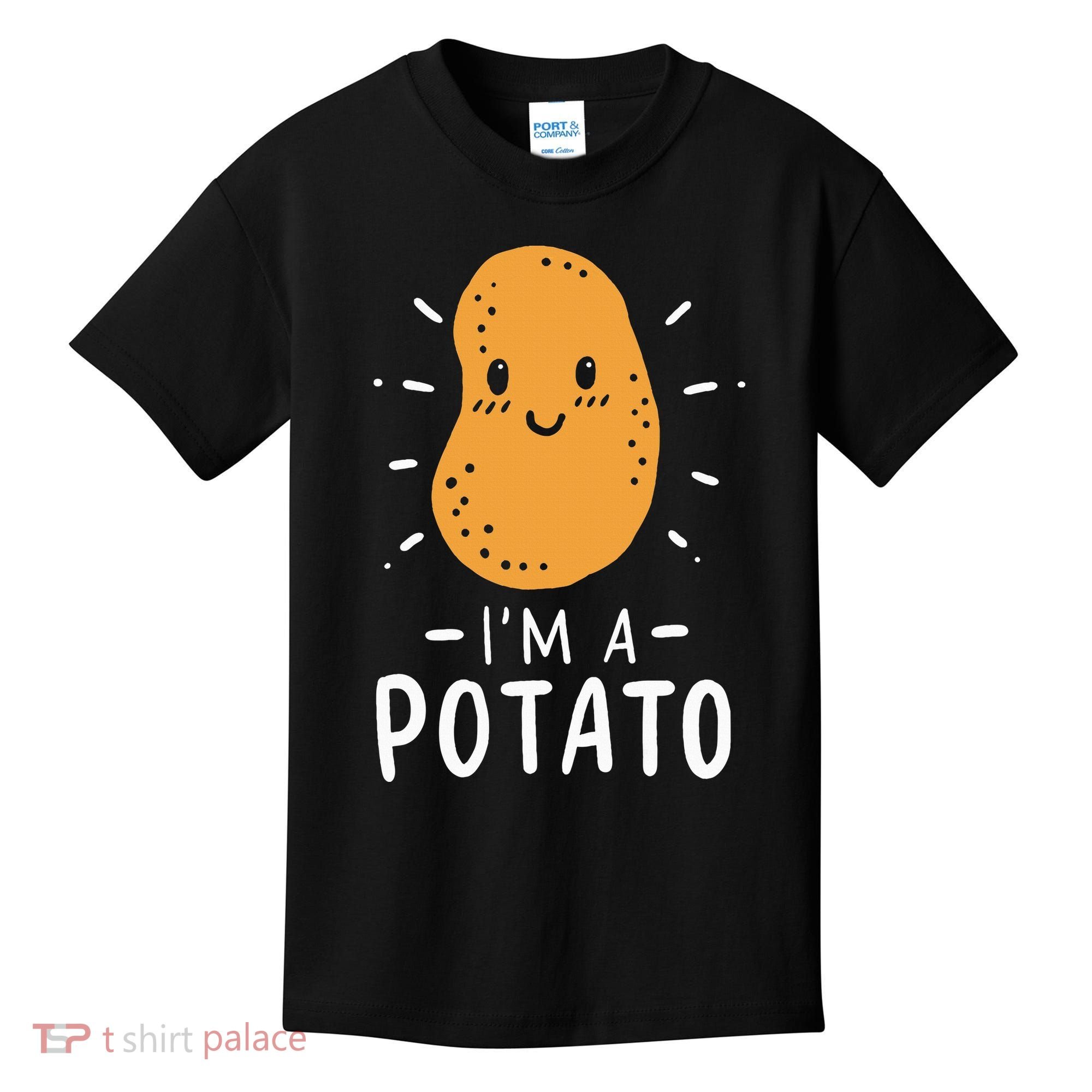 Funny Potato Halloween Costume Cute and Vegan Friendly Kids T-Shirt