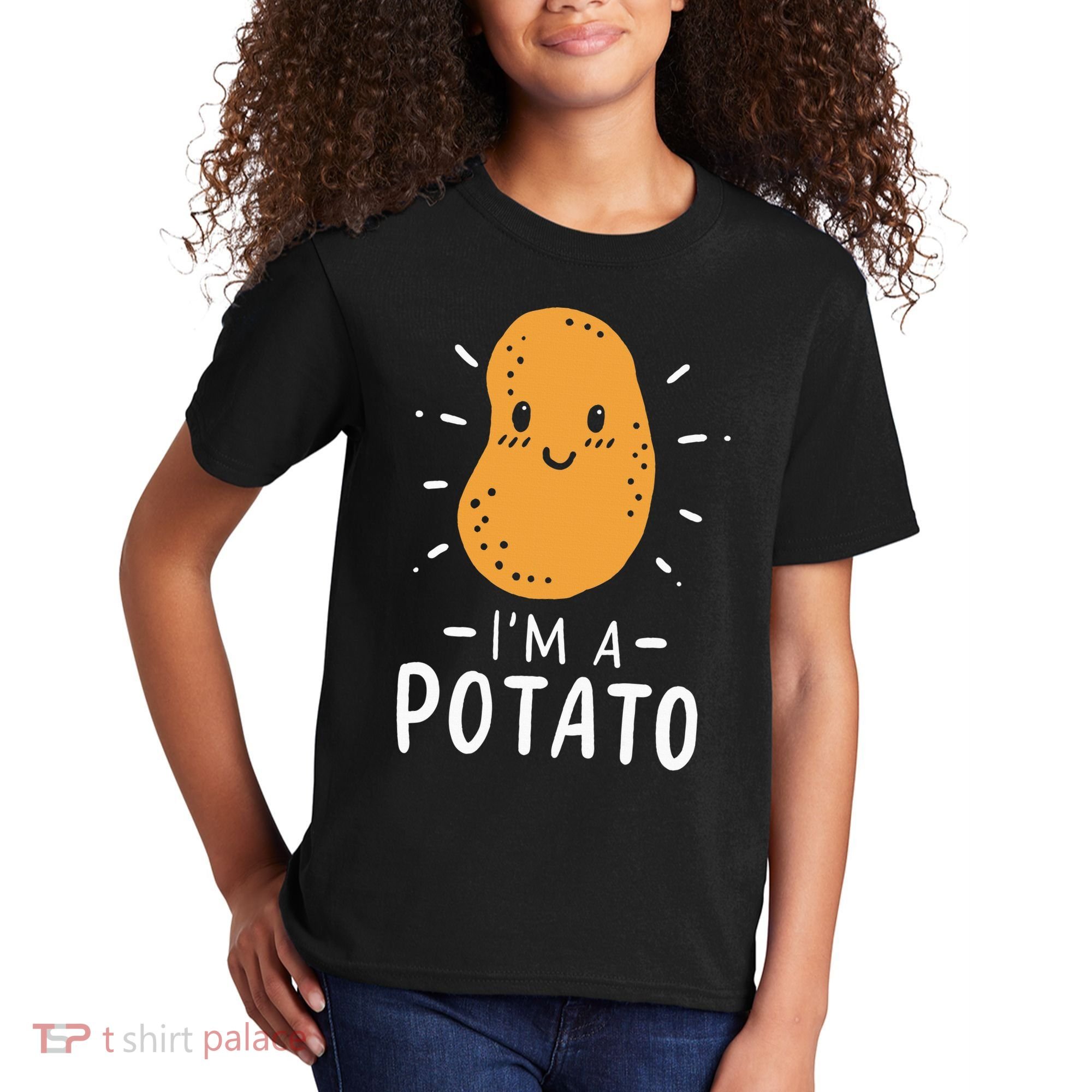 Funny Potato Halloween Costume Cute and Vegan Friendly Kids T-Shirt