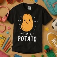 Funny Potato Halloween Costume Cute and Vegan Friendly Kids T-Shirt thumb 3