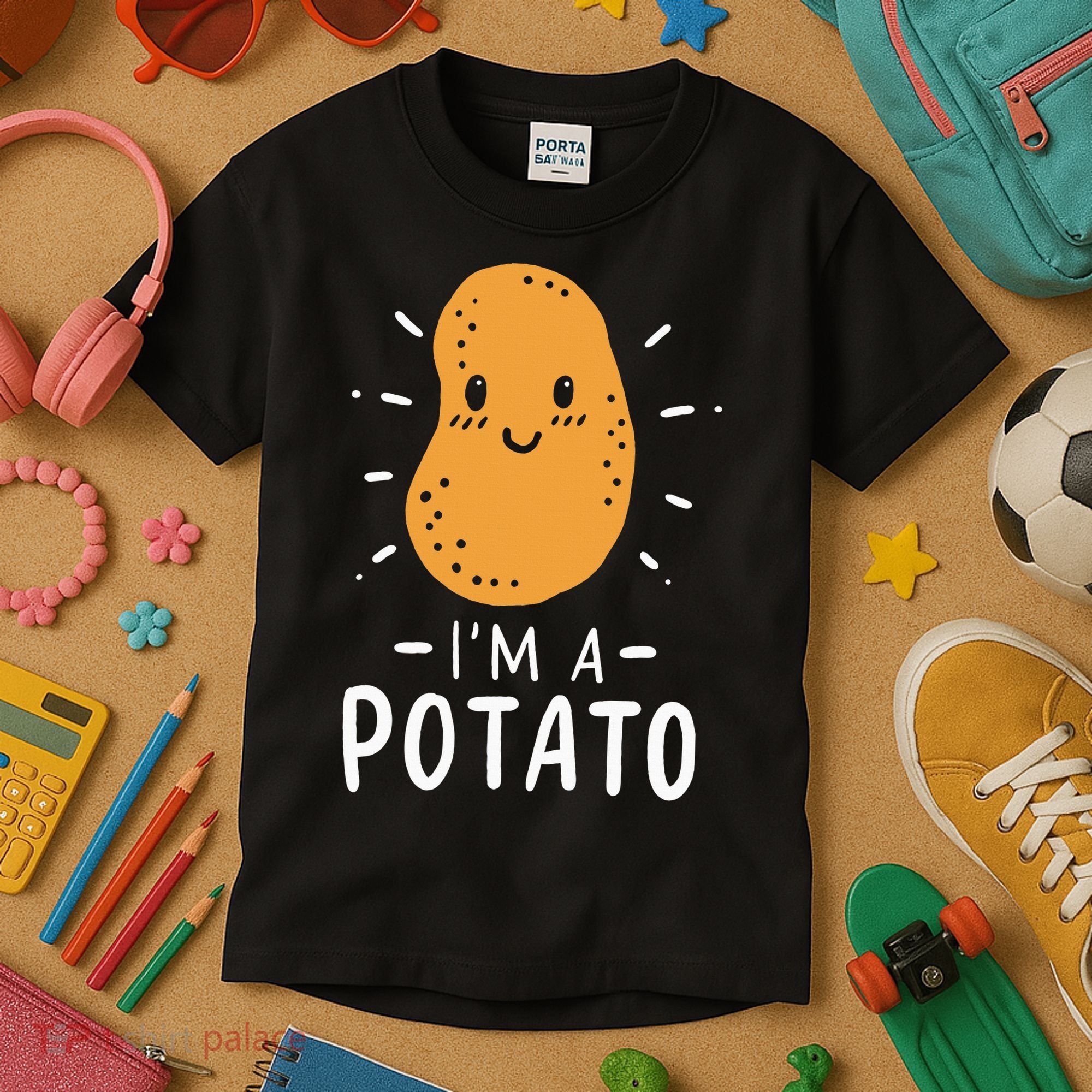 Funny Potato Halloween Costume Cute and Vegan Friendly Kids T-Shirt
