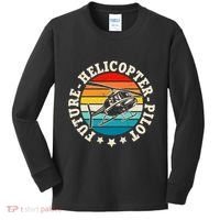 Future Pilot Helicopter Kids Long Sleeve Shirt thumb 0