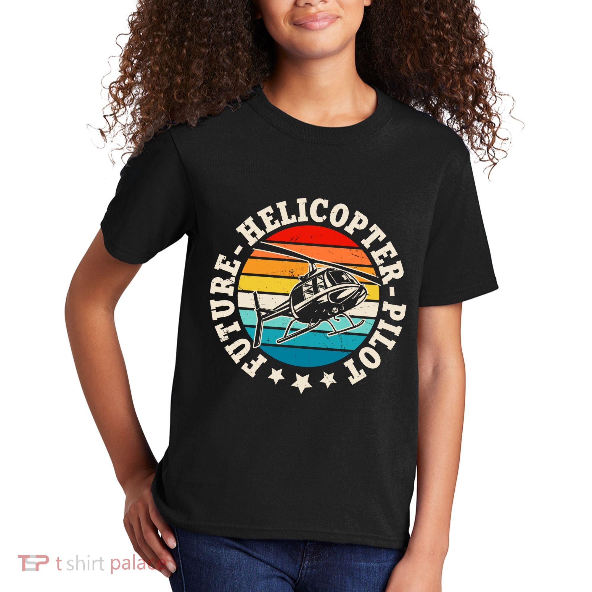 Future Pilot Helicopter Kids T-Shirt