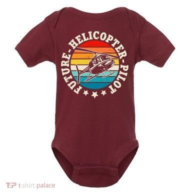Future Pilot Helicopter Baby Bodysuit