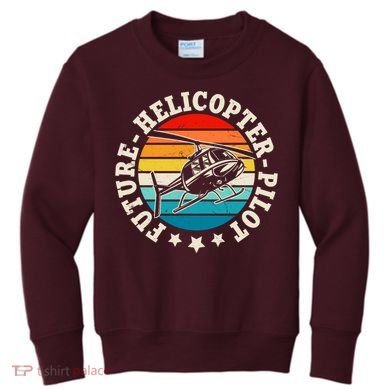 Future Pilot Helicopter Kids Sweatshirt
