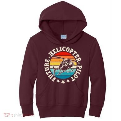 Future Pilot Helicopter Kids Hoodie