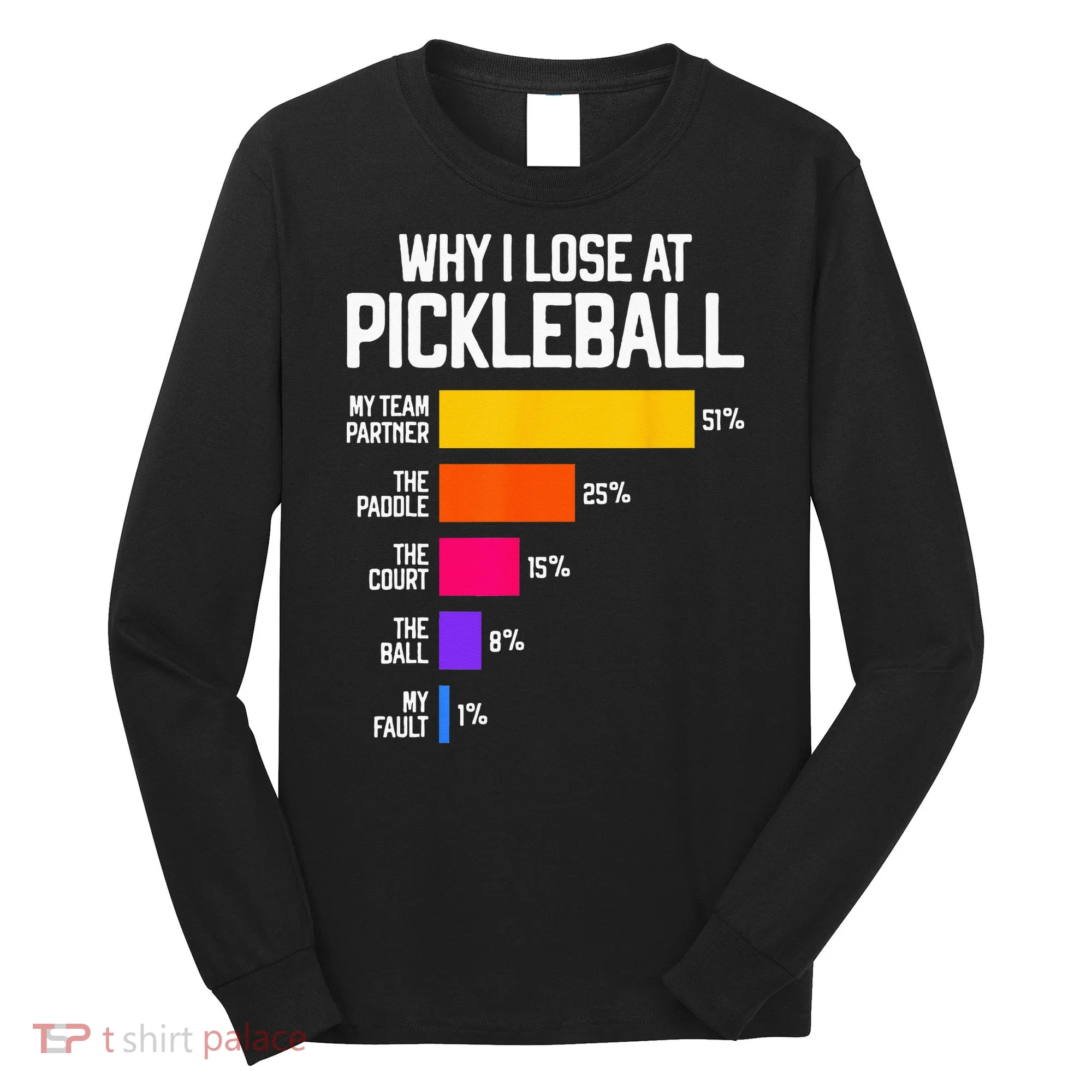 Funny Pickleball Humor Why I Lose Long Sleeve Shirt