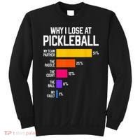 Funny Pickleball Humor Why I Lose Sweatshirt thumb 0