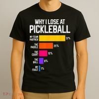 Funny Pickleball Humor Why I Lose T-Shirt thumb 3