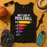 Funny Pickleball Humor Why I Lose Tank Top thumb 4