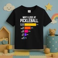 Funny Pickleball Humor Why I Lose Toddler T-Shirt thumb 3