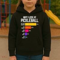 Funny Pickleball Humor Why I Lose Kids Hoodie thumb 3