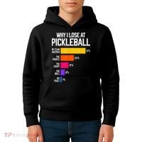 Funny Pickleball Humor Why I Lose Kids Hoodie thumb 4
