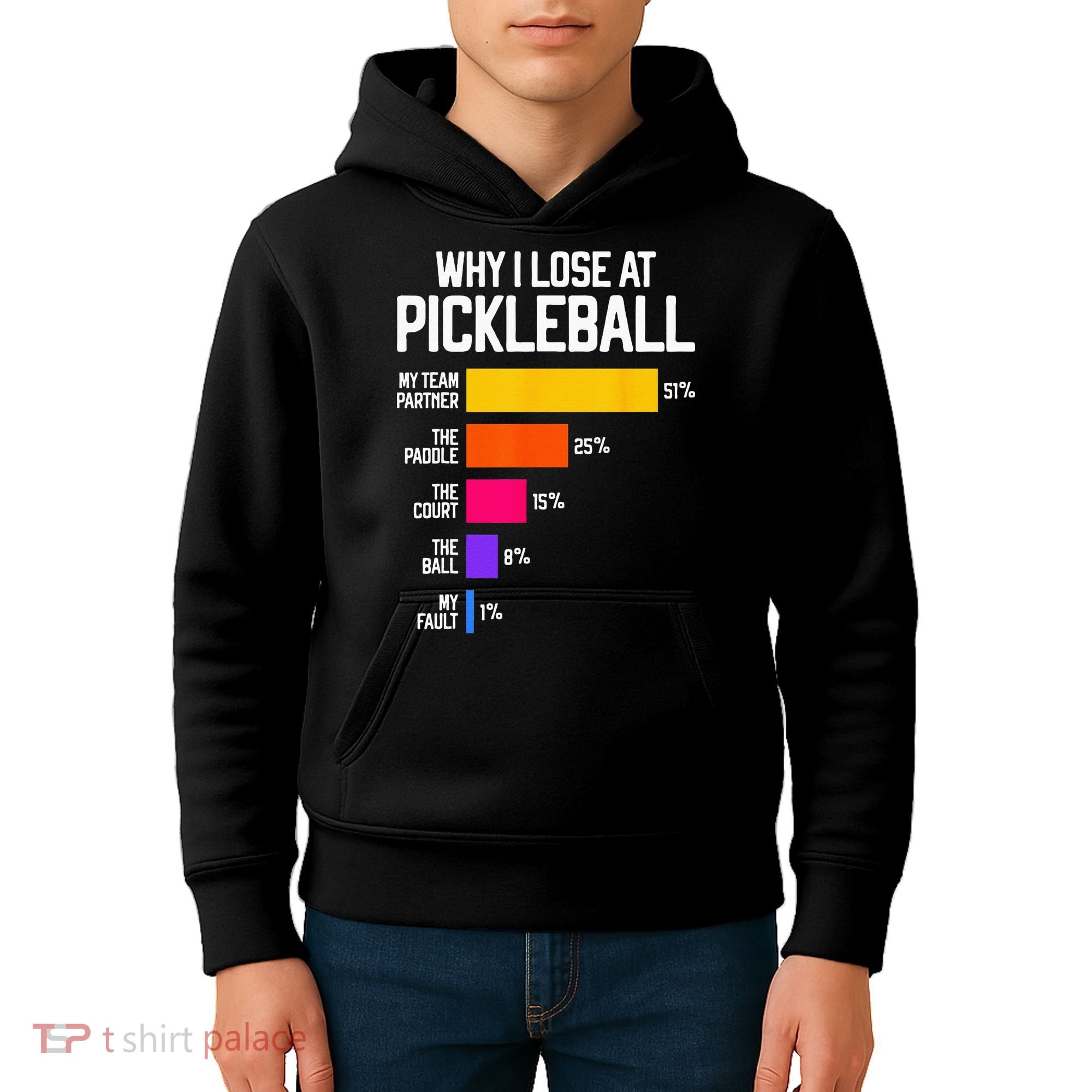 Funny Pickleball Humor Why I Lose Kids Hoodie