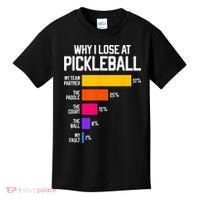 Funny Pickleball Humor Why I Lose Kids T-Shirt thumb 0