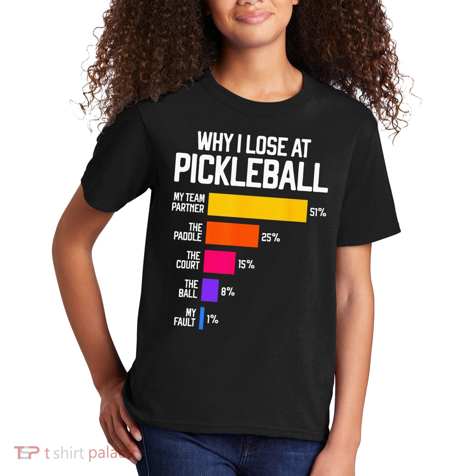 Funny Pickleball Humor Why I Lose Kids T-Shirt