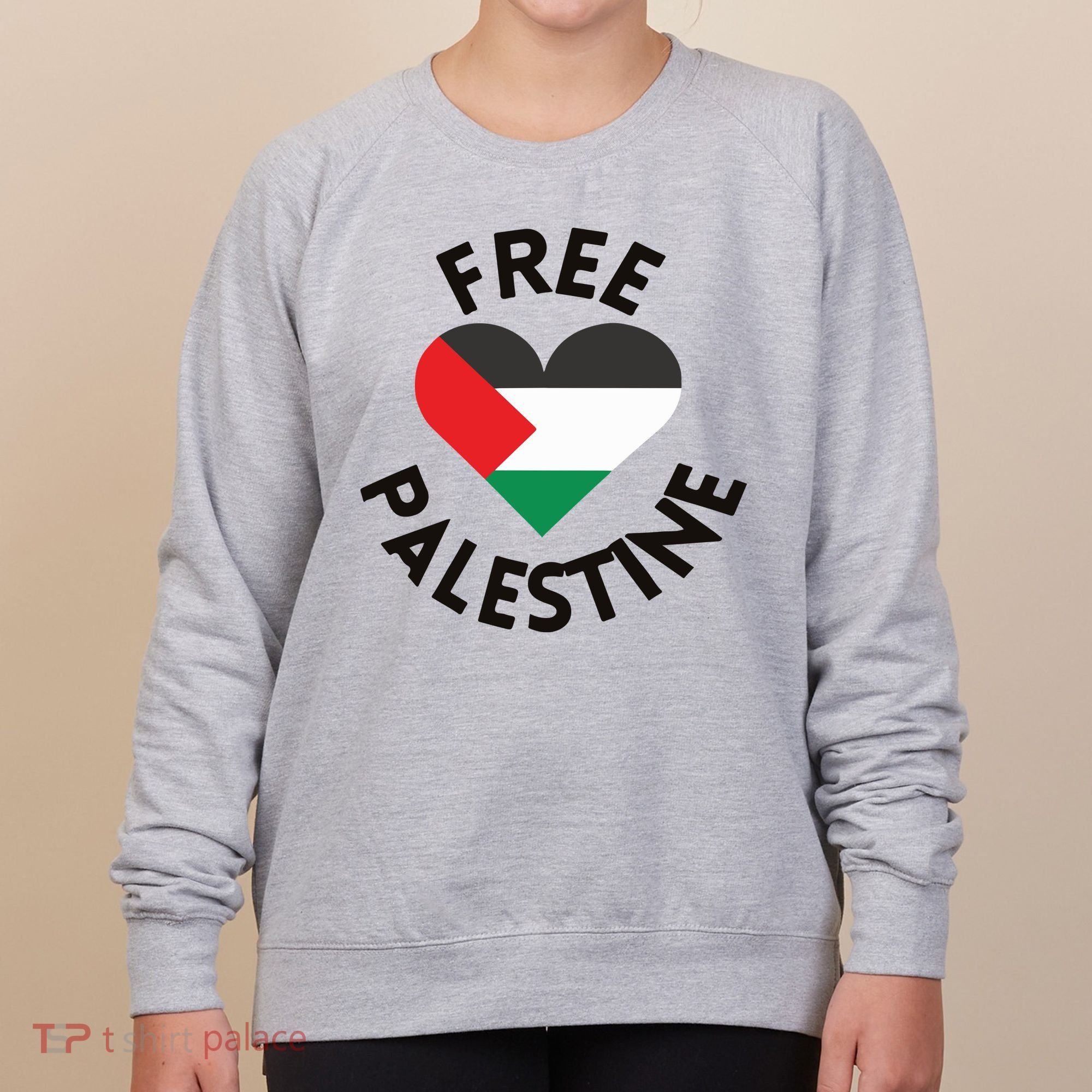 Free Palestine Heart Support Palestine Women's Sweatshirt