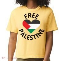Free Palestine Heart Support Palestine Comfort Colors Boxy T-Shirt thumb 0