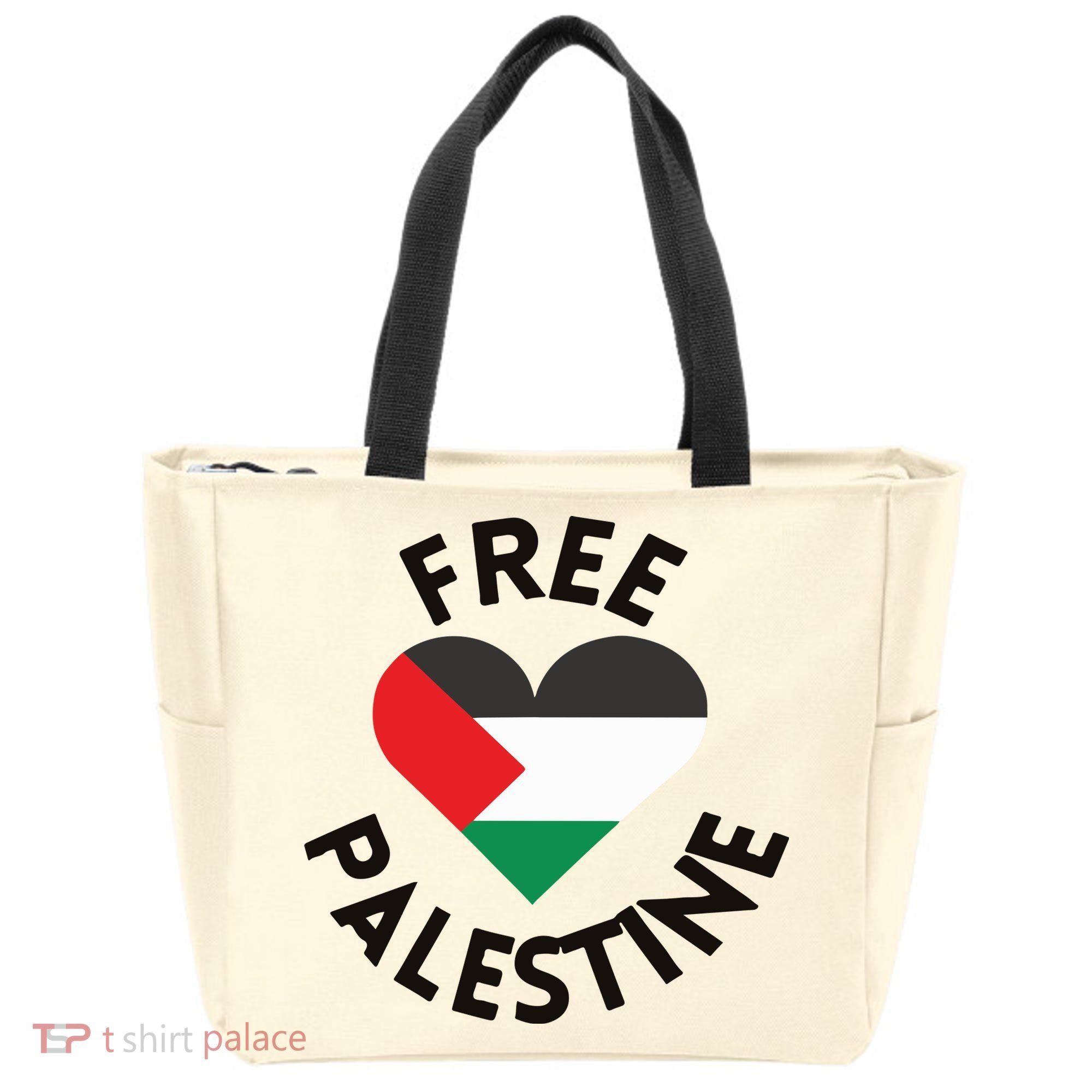 Free Palestine Heart Support Palestine Tote Bag