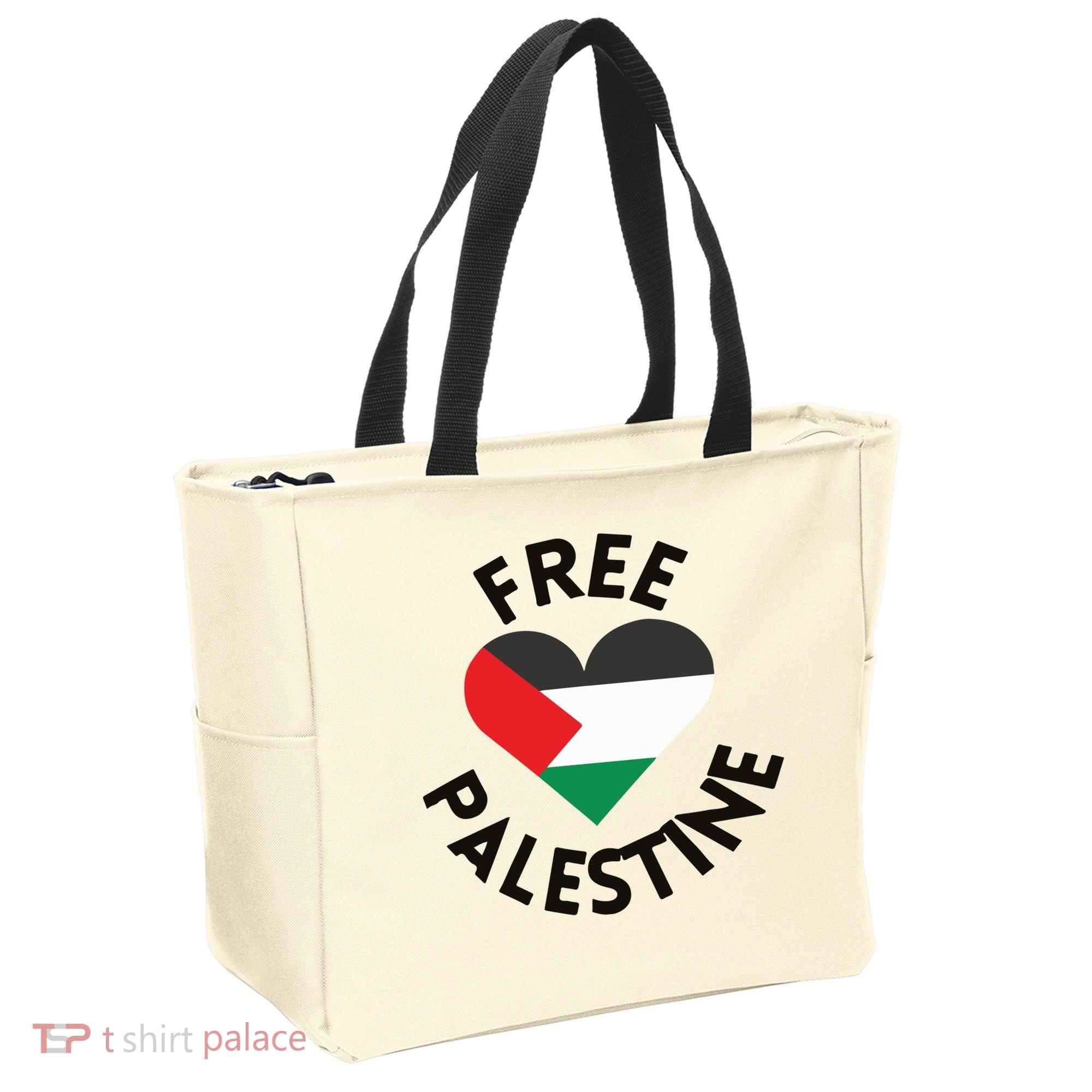 Free Palestine Heart Support Palestine Tote Bag
