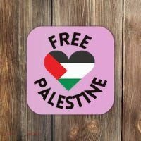 Free Palestine Heart Support Palestine Coaster thumb 0