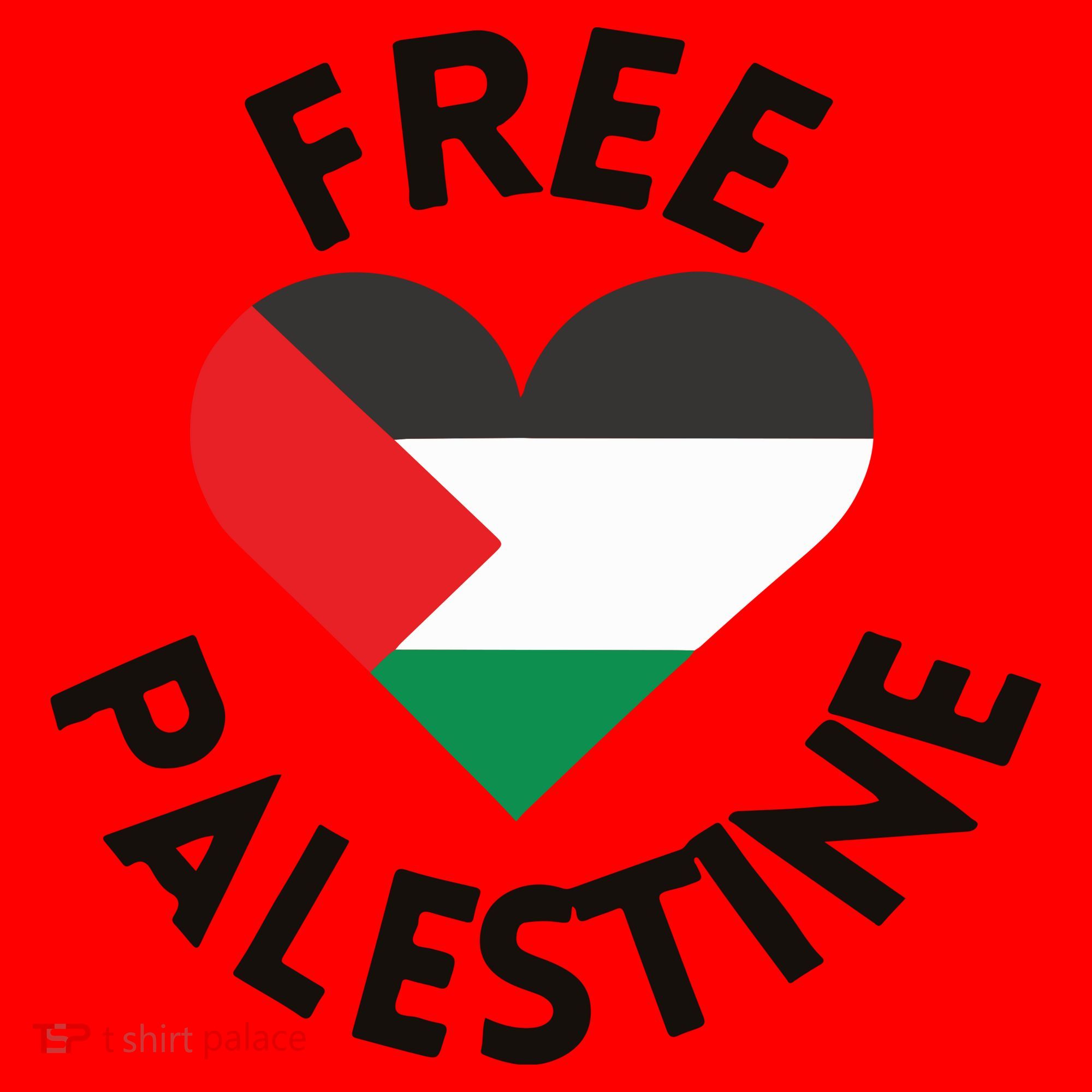 Free Palestine Heart Support Palestine Santa Hat