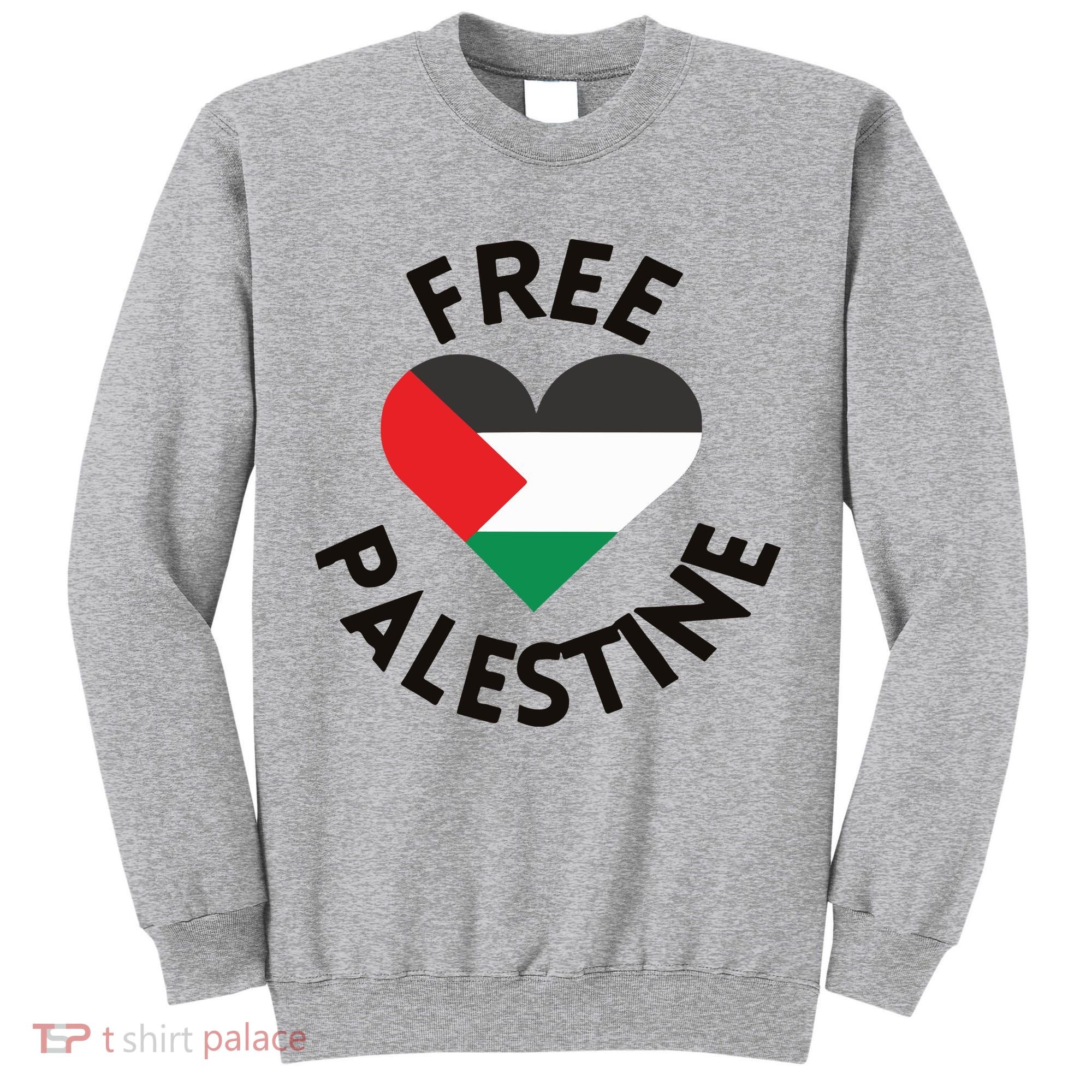 Free Palestine Heart Support Palestine Tall Sweatshirt