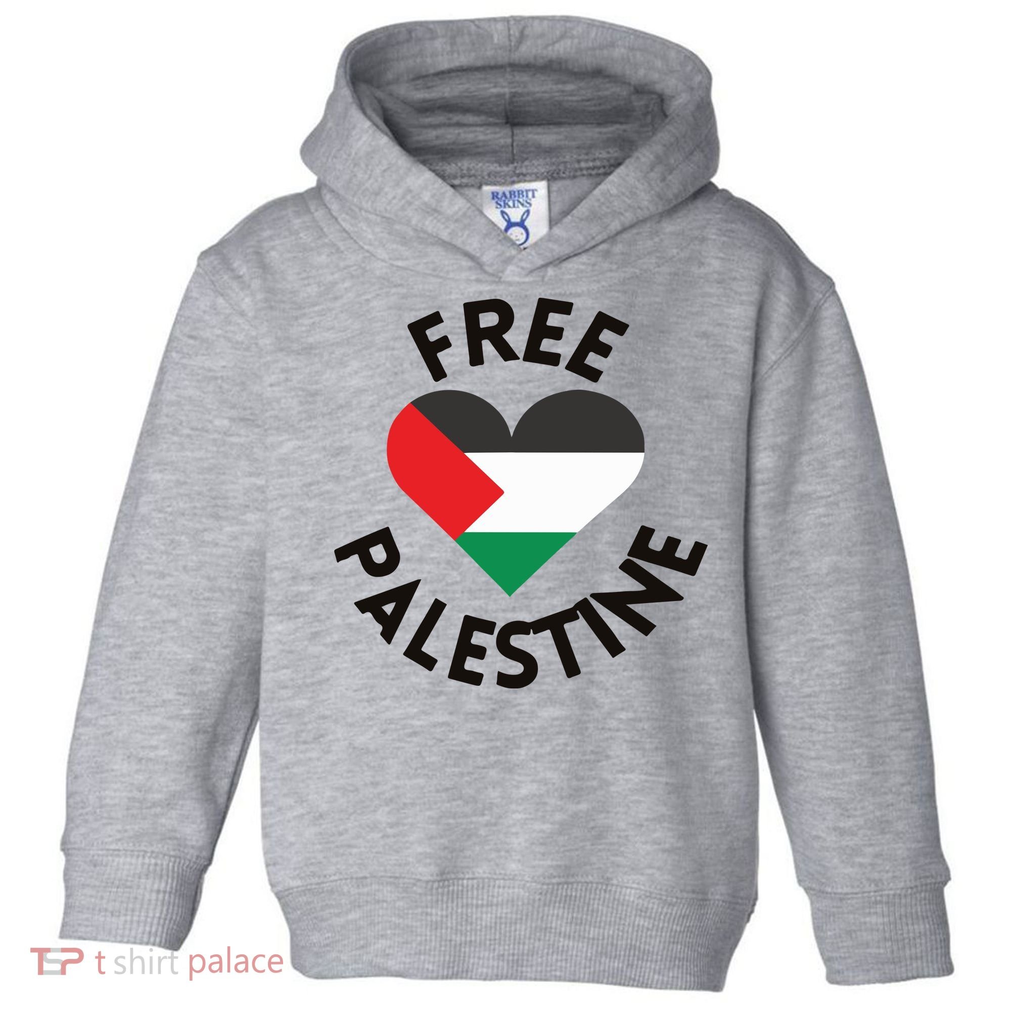 Free Palestine Heart Support Palestine Toddler Hoodie
