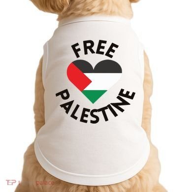 Free Palestine Heart Support Palestine Doggie Tank