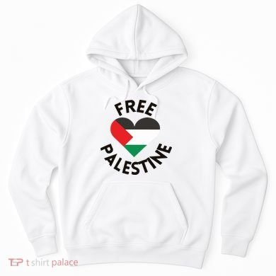 Free Palestine Heart Support Palestine Hoodie