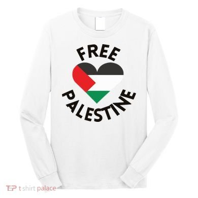 Free Palestine Heart Support Palestine Long Sleeve Shirt
