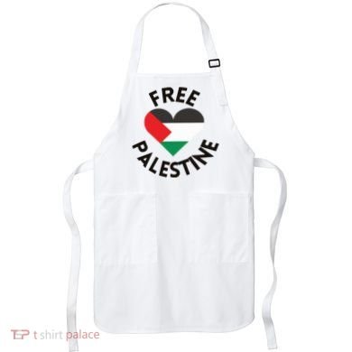 Free Palestine Heart Support Palestine Apron