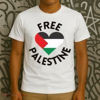 Free Palestine Heart Support Palestine T-Shirt thumb 3