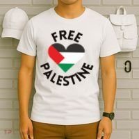 Free Palestine Heart Support Palestine T-Shirt thumb 6