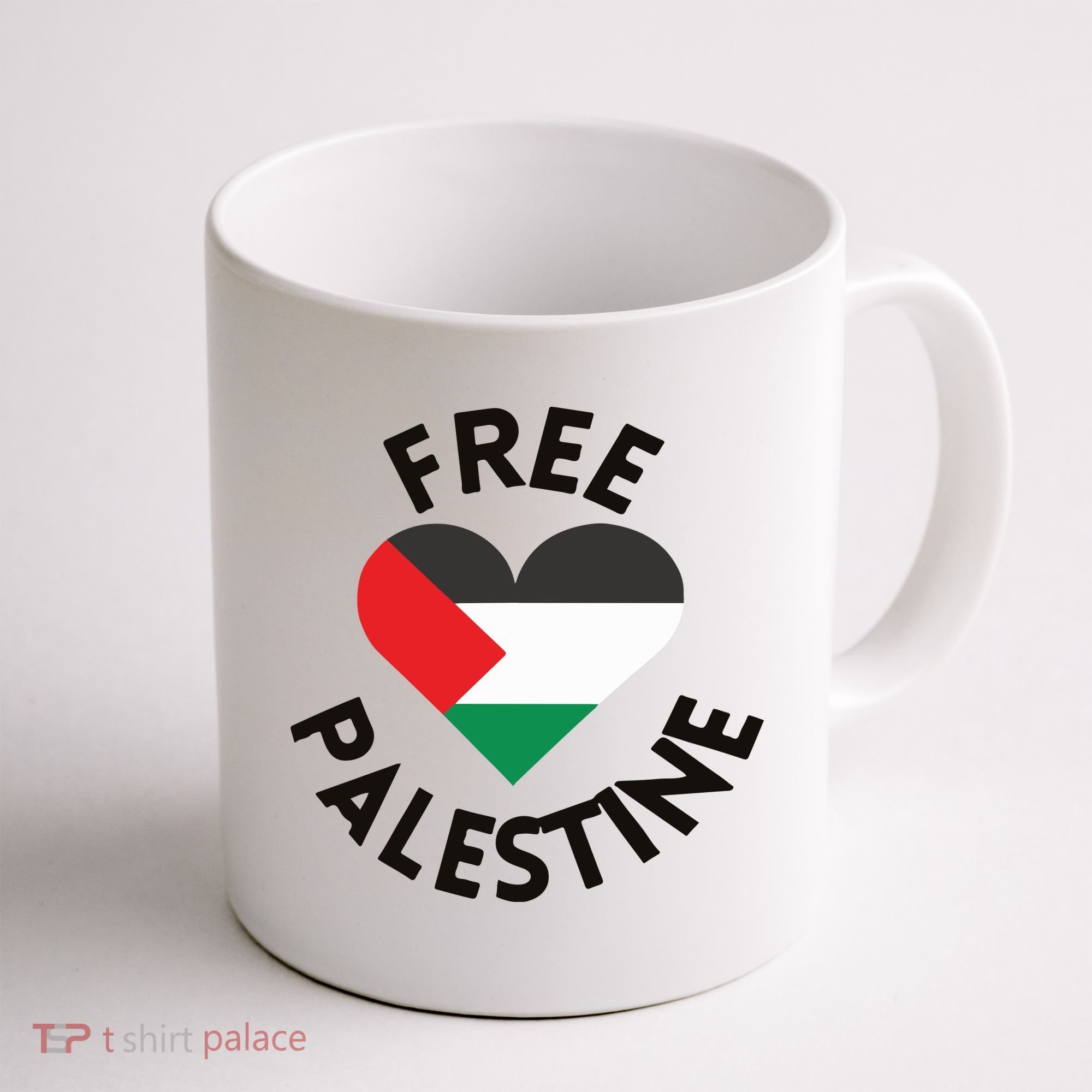 Free Palestine Heart Support Palestine Coffee Mug